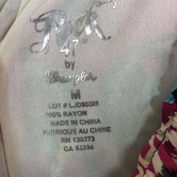 Wrangler Rock 47 Womens Geo Floral Western Off Shoulder Dress Tunic Top Multi M - Picture 7 of 8